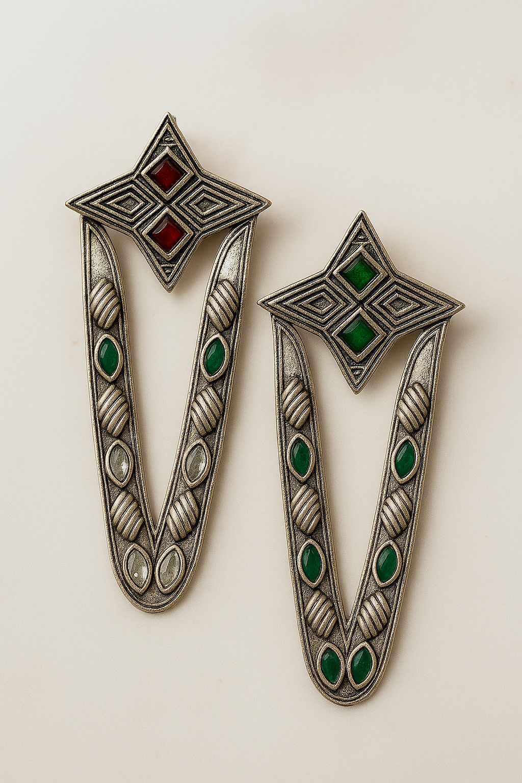 Vintage Tribal Oxidised Earrings (gold)