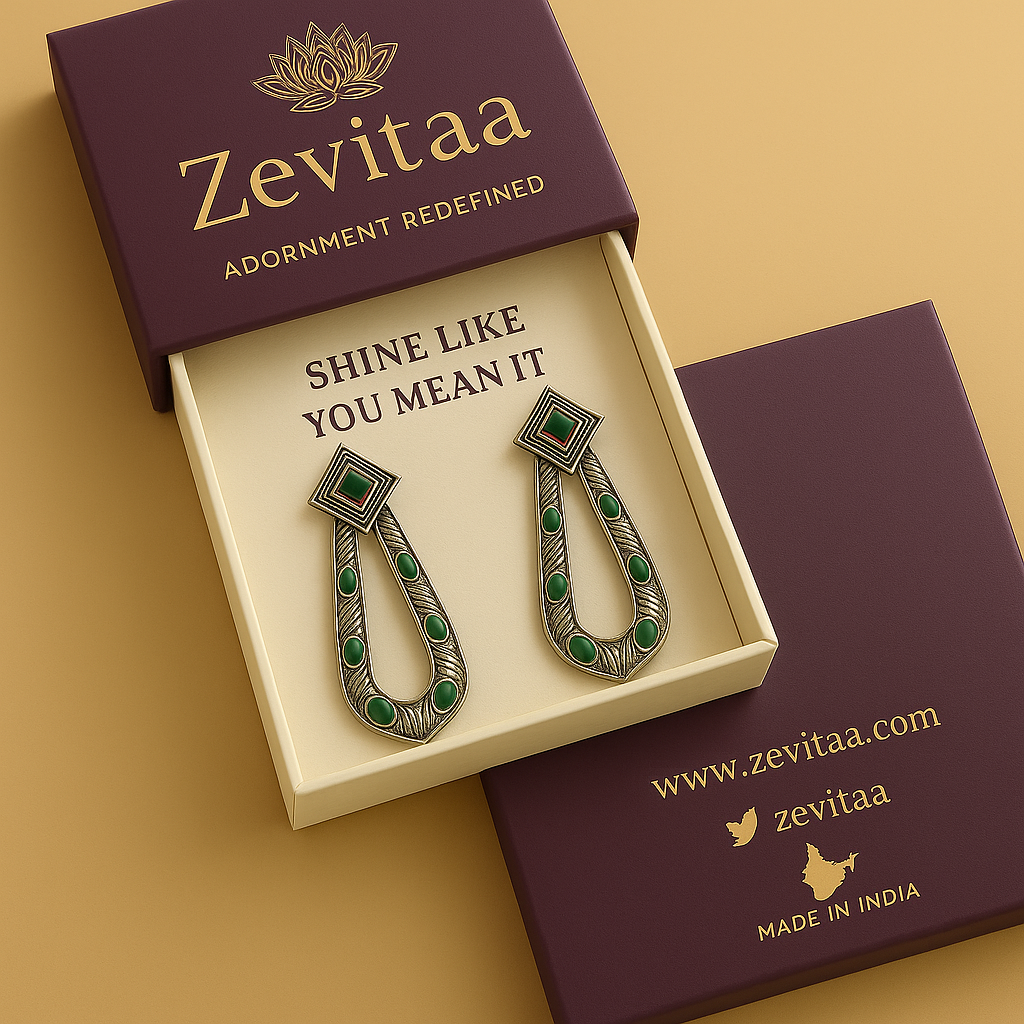 Vintage Tribal Oxidised Earrings (gold)